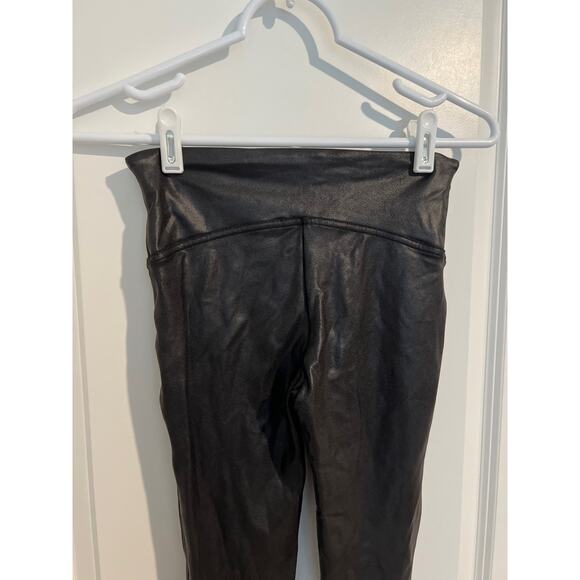 SPANX faux leather high waisted moto leggings size small - Picture 5 of 6
